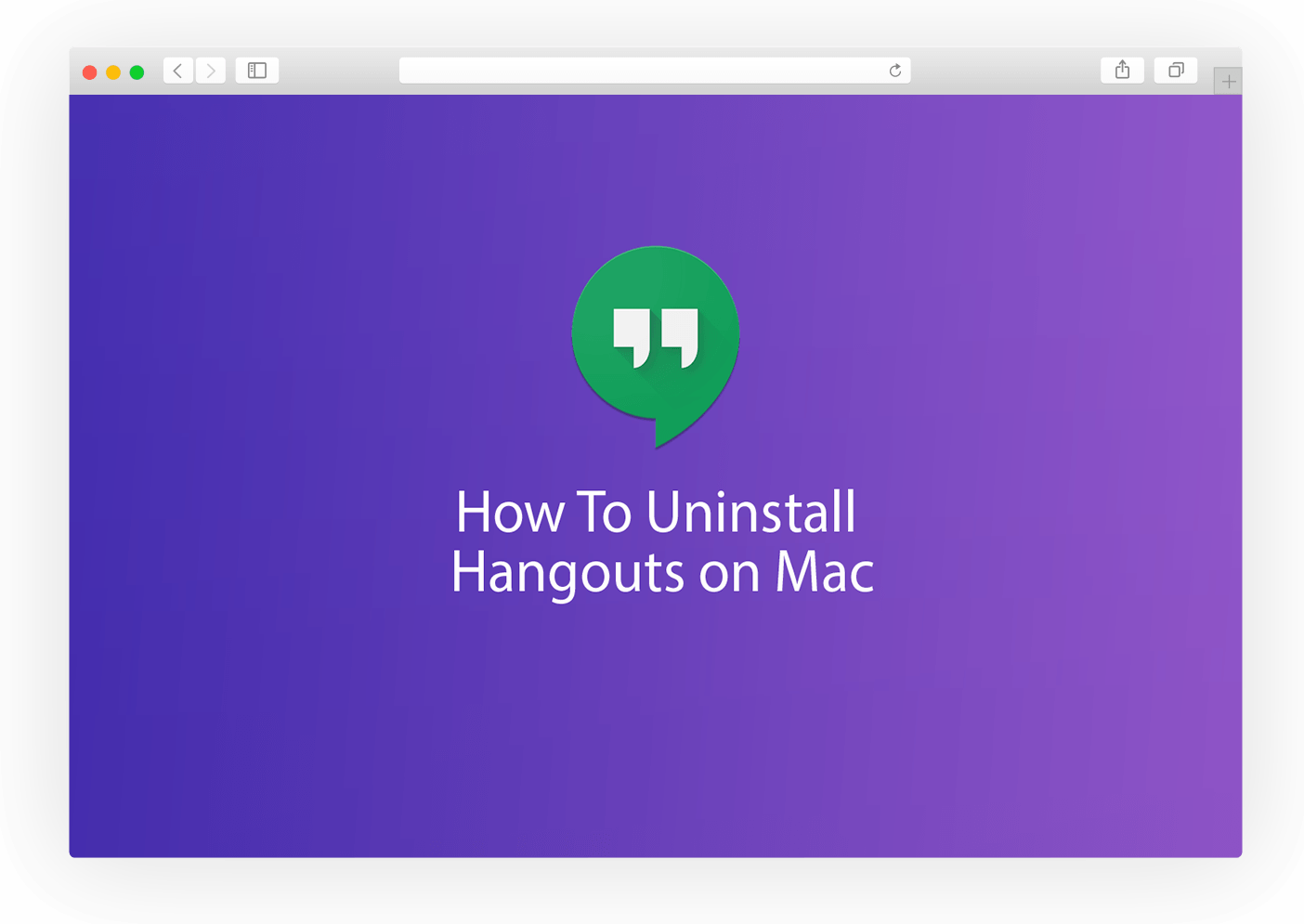 hangouts app on mac change user
